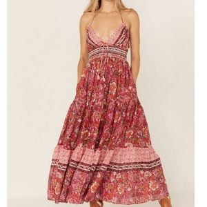 Free People Real Love Maxi Dress in Meadow Combo Size Small